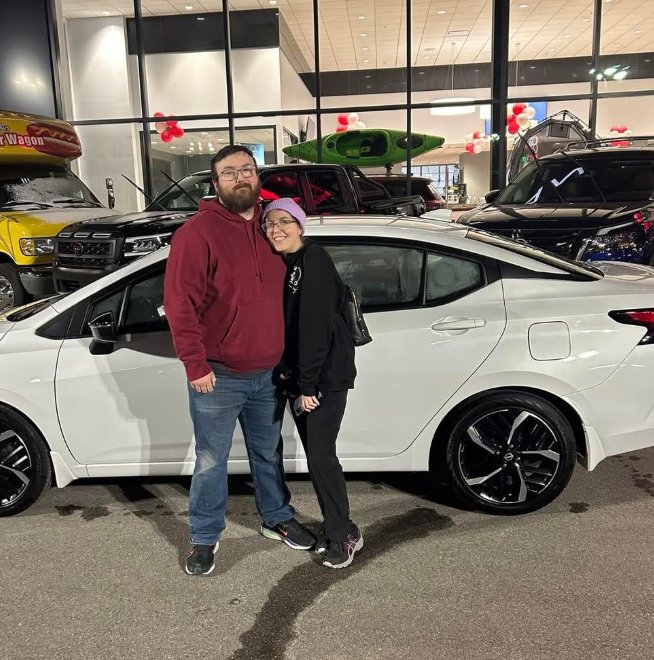 Jason & Emily with their Sedan